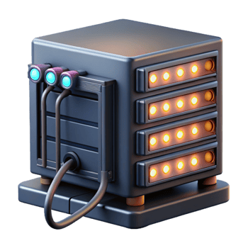 elegant creative A Server Rack with Blinking Lights and Cab authentic png