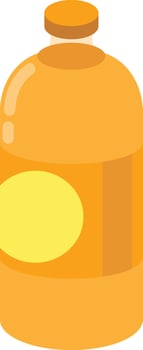 Large Orange Juice Bottle vector