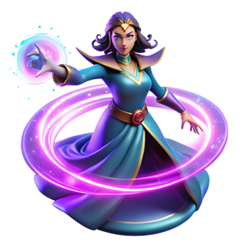 beautiful modern A Powerful Sorceress Summoning a Swirling premium png