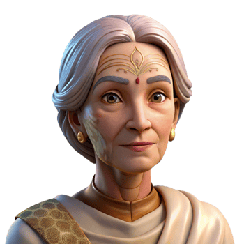 vibrant artistic Portrait of an Elderly Woman Intricate Details original png