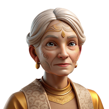 impressive modern Portrait of an Elderly Woman Intricate Details 4K png