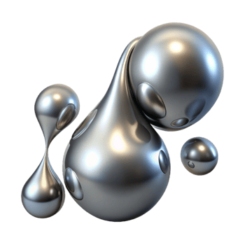 extraordinary minimalist Mercury Droplets Merging and Separating authentic png