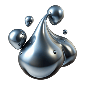 wonderful minimalist Mercury Droplets Merging and Separating high resolution png