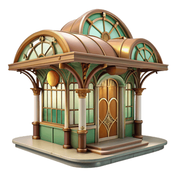 wonderful vintage Art Nouveau Metro Station with Intricate exclusive png