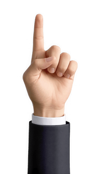 Hand Pointing Upward Gesture for Business Presentation png