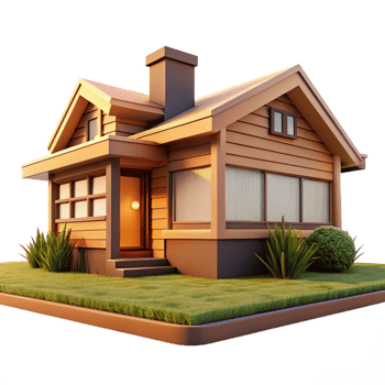 stunning vintage Prairie Style House with Horizontal Lines 4K png