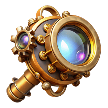 serene creative A Steampunk Monocle with Intricate Gears A genuine png