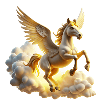stunning classic A Celestial Pegasus Soaring Through the C 4K png