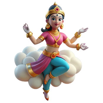 dramatic minimalist A Graceful Apsara a Celestial Dancer Fro professional png