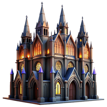 stunning minimalist A Gothic Cathedral Dramatic Chiaroscuro L detailed png