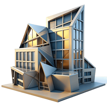 extraordinary traditional A Deconstructivist Office Building Sharp 4K png