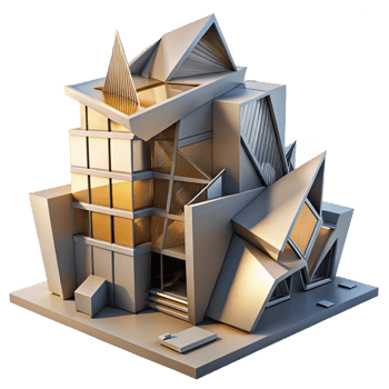 elegant abstract A Deconstructivist Office Building Sharp 4K png