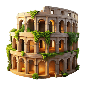 stunning traditional A Roman Colosseum Crumbling Ruins Over genuine png