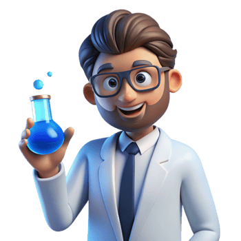 magnificent contemporary Portrait of a Scientist with Glasses A genuine png