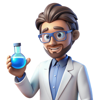 magnificent artistic Portrait of a Scientist with Glasses A high quality png