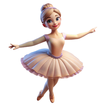 vibrant abstract Portrait of a Ballerina in a Tutu Posing genuine png