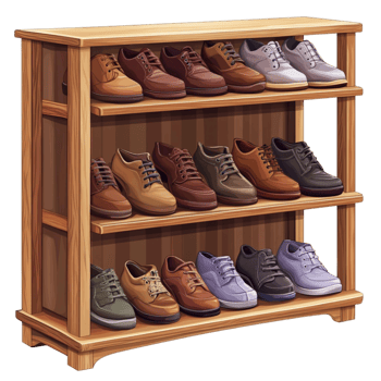 Compact Wooden Shoe Stand for Home and Office Organization png
