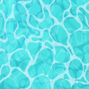 Water ripple surface pool or ocean water with glares sunlight reflections, game texture top view. Beach sea clean and deep water. vector