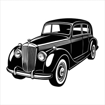 Retro vintage car illustration vector