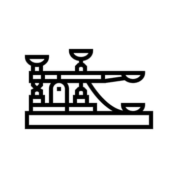 telegraph industry line icon illustration vector