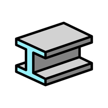 steel beam industry color icon illustration vector
