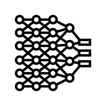 deep learning layers machine line icon illustration vector