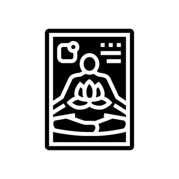 meditation app smart home glyph icon illustration vector