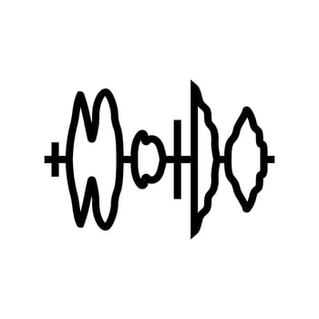 speech waveform nlp line icon illustration vector