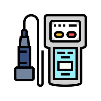depth gauge world ocean color icon illustration vector
