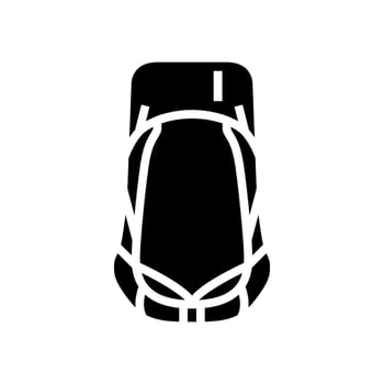 comfort hiking backpack glyph icon illustration vector