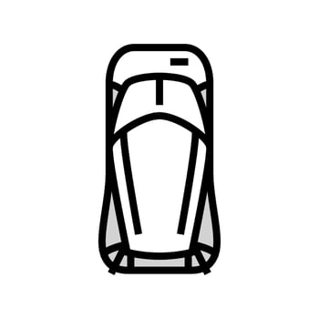 versatile hiking backpack color icon illustration vector