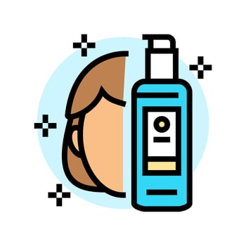 cleanse face face cleanser intimate care color icon illustration vector