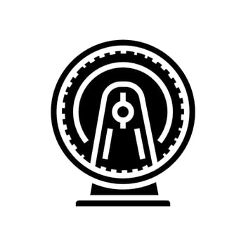 hamster wheel pet home glyph icon illustration vector