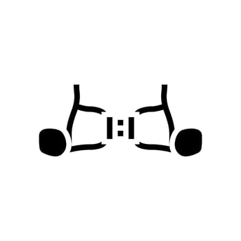 palatal expander orthodontist glyph icon illustration vector