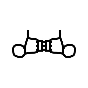 palatal expander orthodontist line icon illustration vector