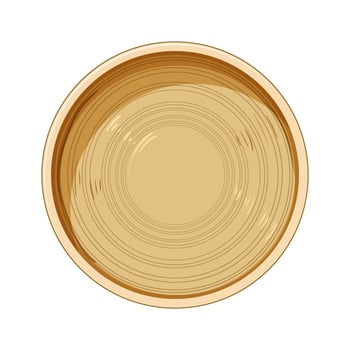 biodegradable bamboo plate cartoon illustration vector
