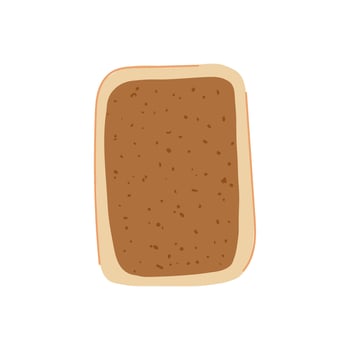 compostable biodegradable kitchen item sponge cartoon illustration vector