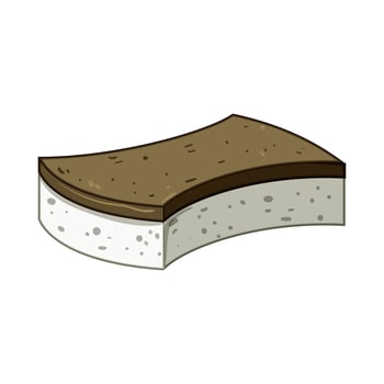 plantbased biodegradable kitchen sponge cartoon illustration vector