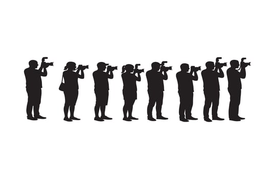 Photographers Shooting Professional Pictures vector