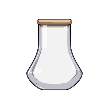 compostable eco friendly jar cartoon item vector