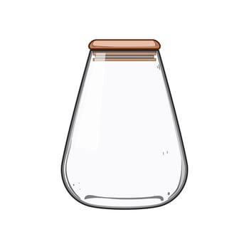 stainless eco friendly jar cartoon illustration vector