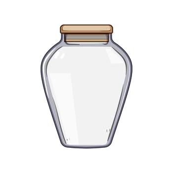glass eco friendly jar cartoon item vector