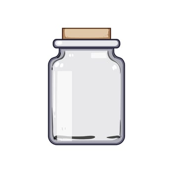 silicone eco friendly jar cartoon illustration vector