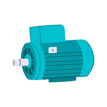 rotor electric motor cartoon illustration vector
