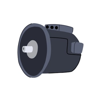 magnetic electric motor cartoon illustration vector
