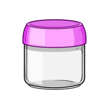 plastic food storage container baby cartoon illustration vector
