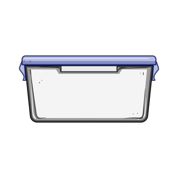durable glass food storage container cartoon illustration vector