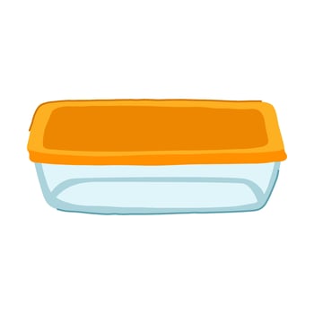 eco glass food storage container cartoon illustration vector
