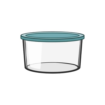 stackable glass food storage item vector