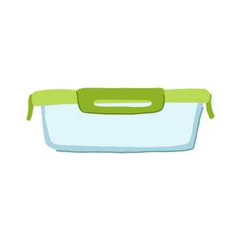 safe glass food storage container cartoon illustration vector